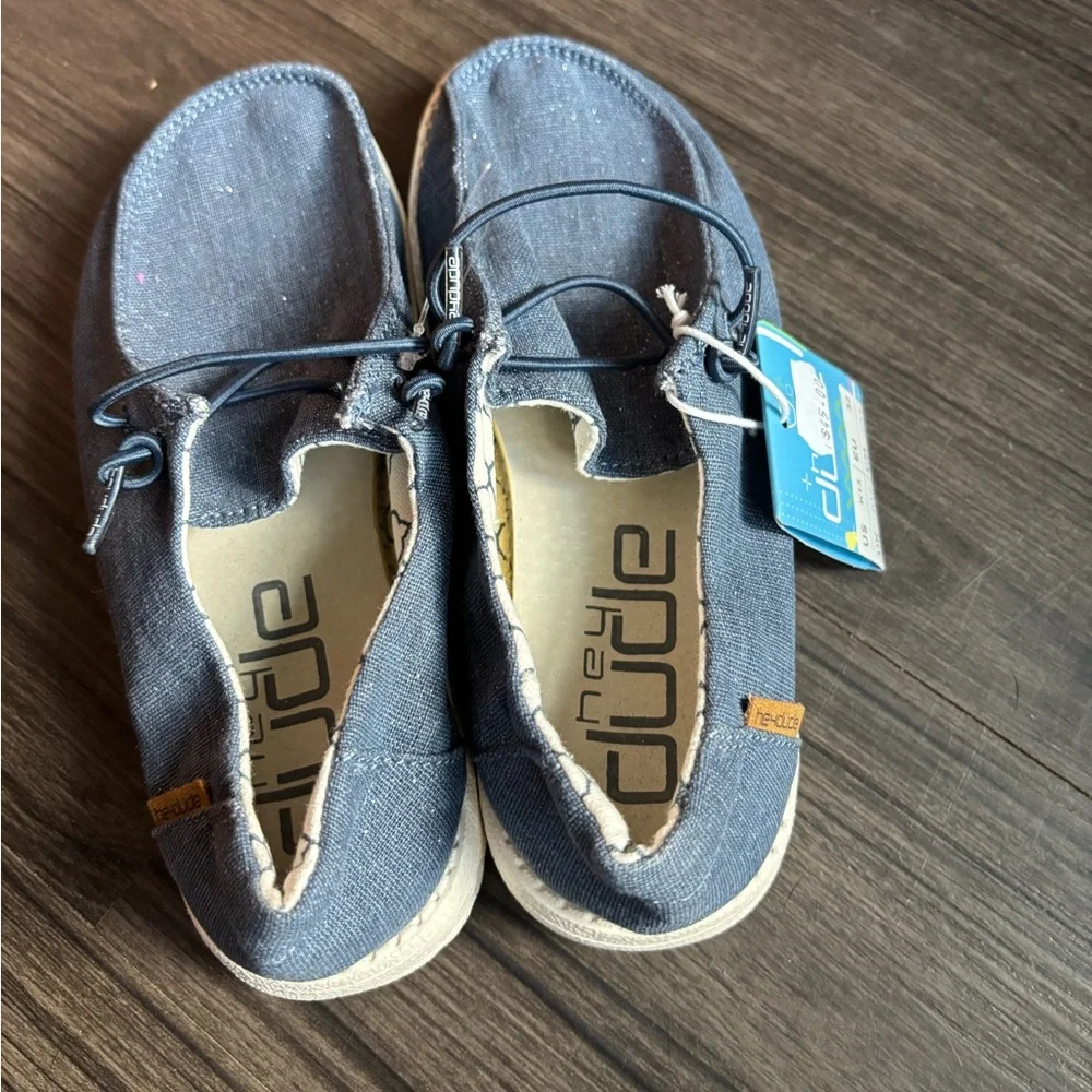 Hey Dude Kids Blue Moccasins